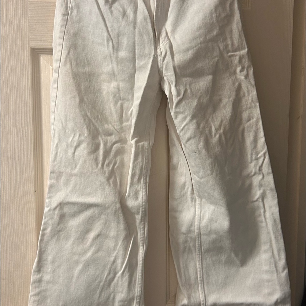 H&M White Wide-Leg Pants